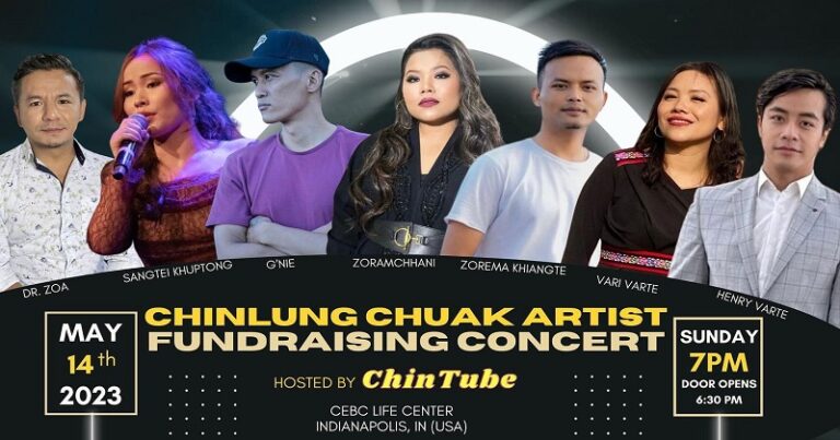 USA Chinlung Chuak Artist Fundraising Concert Ah Mizo artist Zoramchhani, Sangtei Khuptong, Vari Varte, Zorema Khiangte, G’nie, Henry Varte le Dr Zoa Cu An Sawm Hna